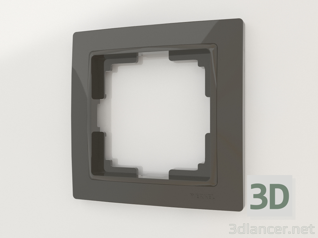 3D Modell Rahmen für 1 Pfosten Snabb Basic (grau-braun) - Vorschau