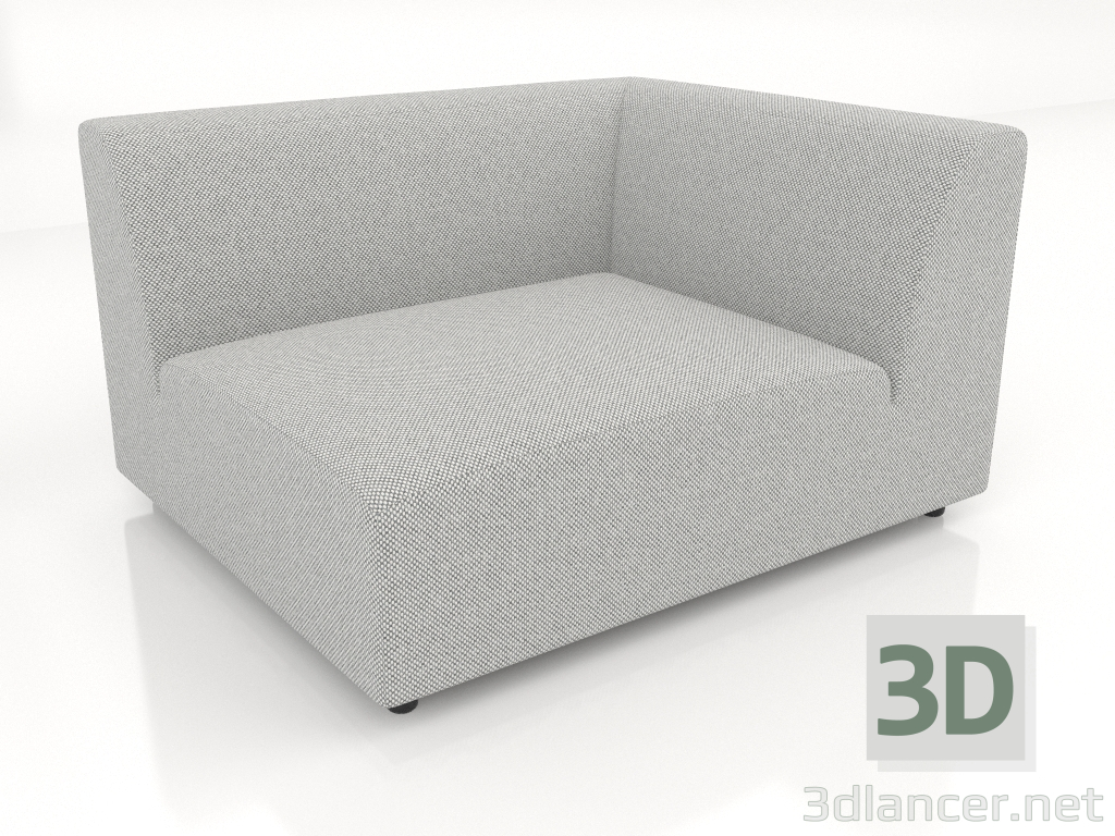 modello 3D Modulo divano angolare (XL) asimmetrico destro - anteprima