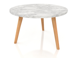 सफेद पत्थर एल से बनी साइड टेबल