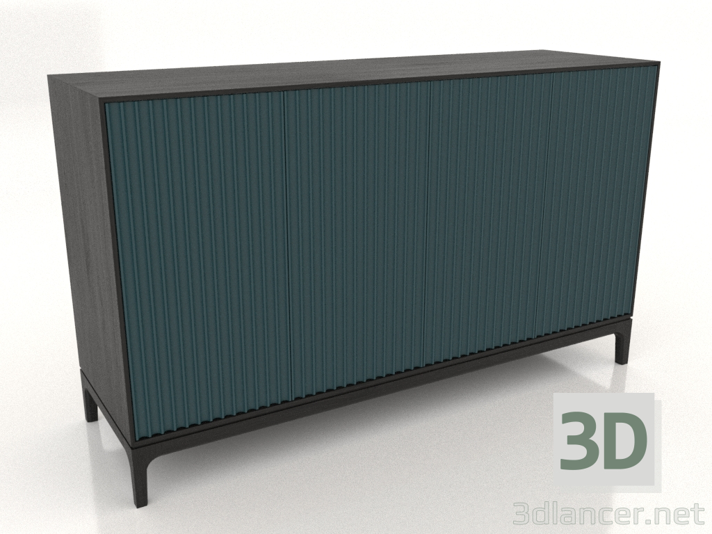 modello 3D Mobile TV FARGO con frontali fresati 1600x500x950 mm (onda marina, rovere nero, opzione 2) - anteprima modello 3D Mobile TV FARGO con frontali fresati 1600x500x950 mm (onda marina, rovere nero, opzione 2) - anteprima