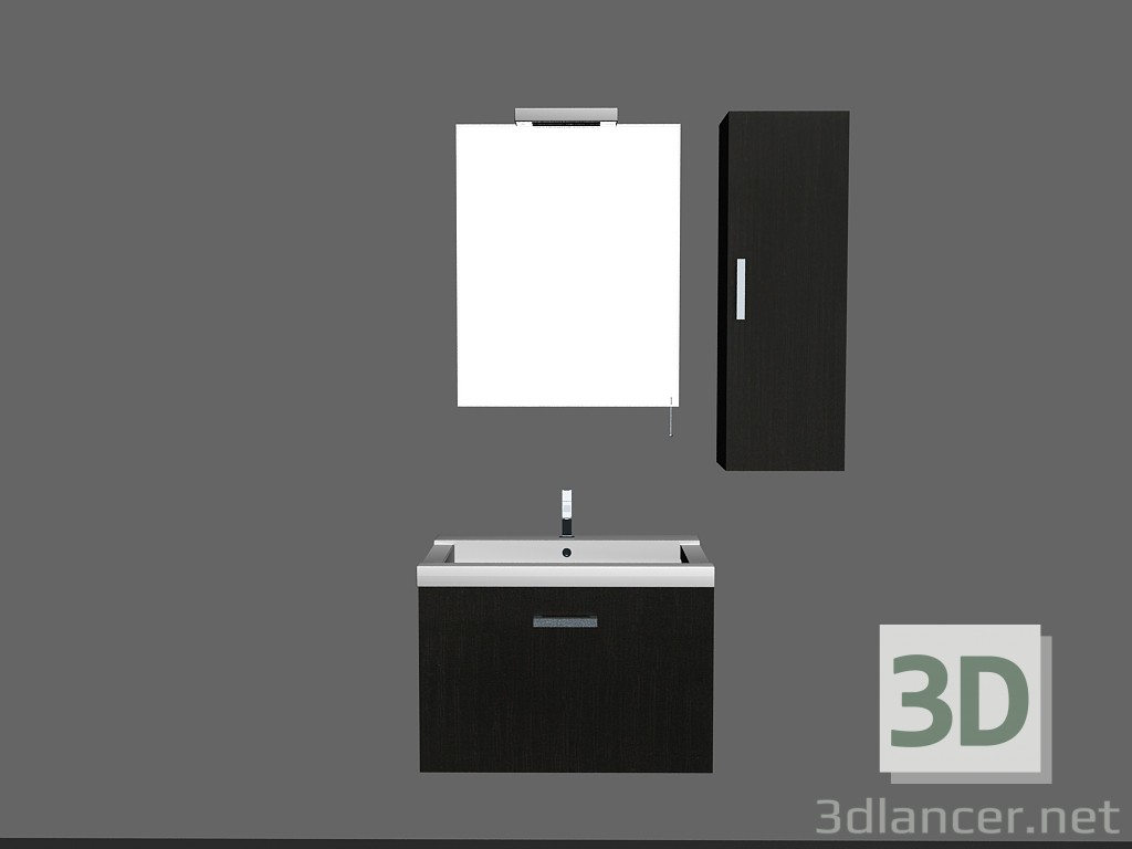 3d модель Модульная система для ванной комнаты (композиция 2) – превью