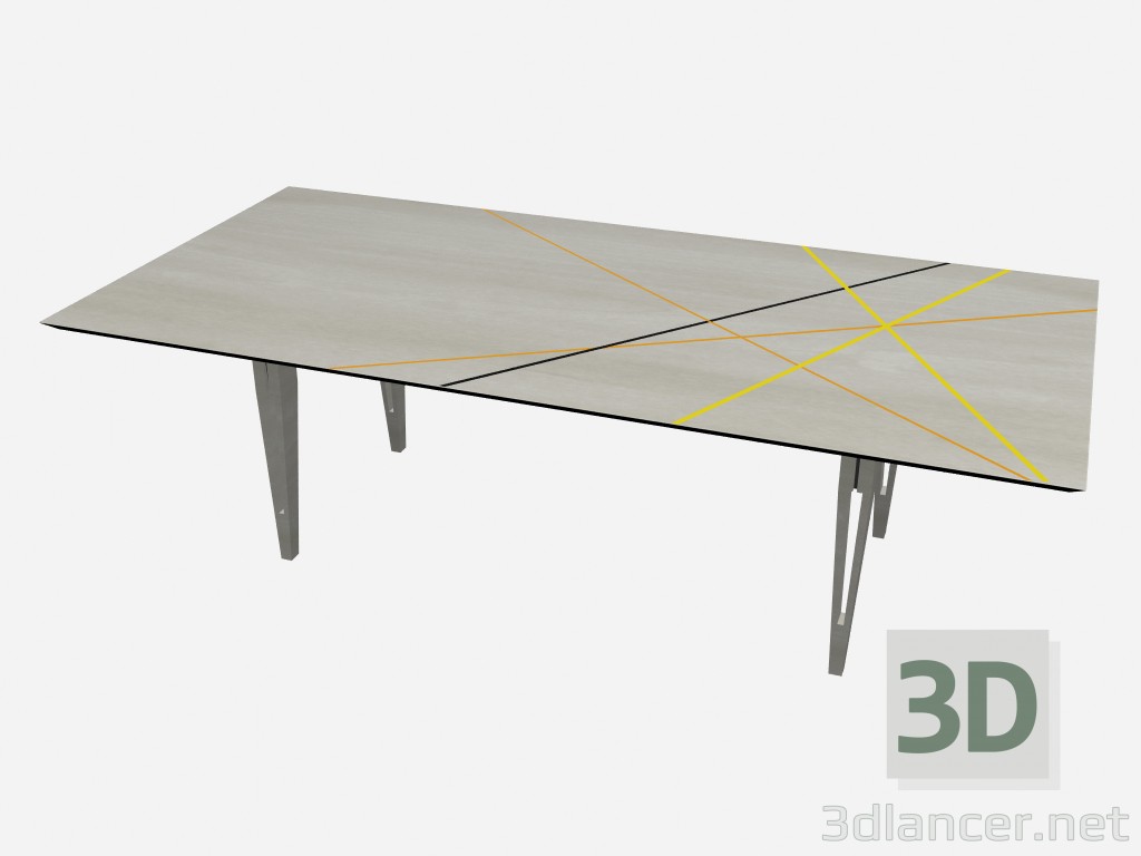 modello 3D Rettangolare tavolo Janet 2 - anteprima