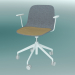3d model Chair with SEELA castors (S341 with upholstery and wooden trim) - preview