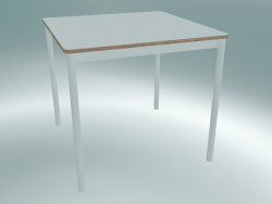 Base de table carrée 80X80 cm (Blanc, Contreplaqué, Blanc)
