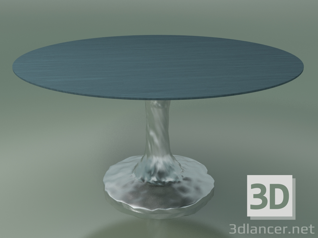 modello 3D Tavolo da pranzo rotondo (136, Laccato Air Force Blue) - anteprima