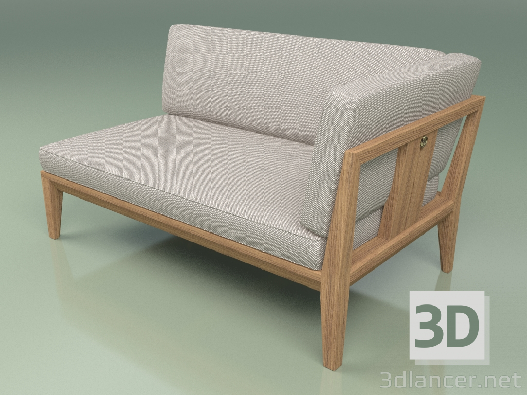 3d model Left sofa module 004 - preview