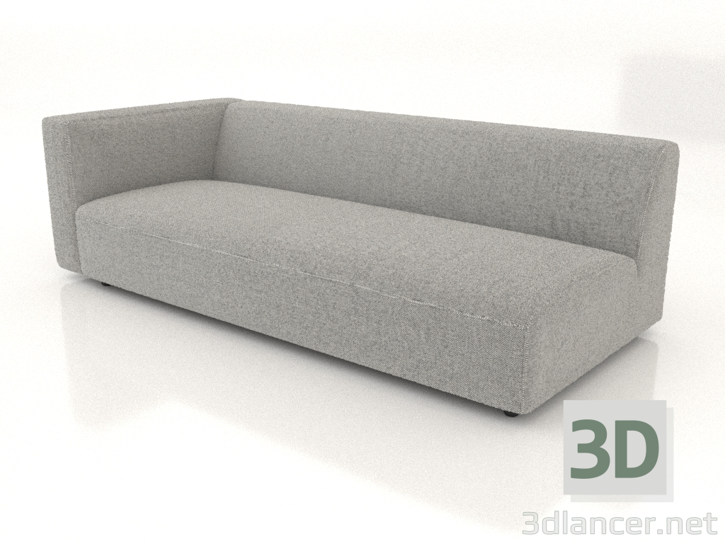3d model Sofa module for 2 people (XL) 223x100 with an armrest on the left - preview