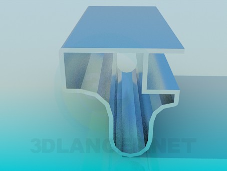 3D modeli Profil mobilya alüminyum - önizleme
