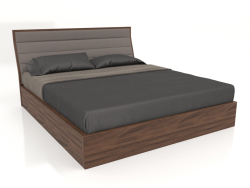 Kaldırma mekanizmalı yatak, ceviz kaplama, eko-deri 176 (191x227,3x104,5 cm)