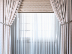 Curtains with Roman curtain and tulle set 03