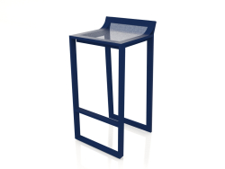 High stool with a low back (Night blue)