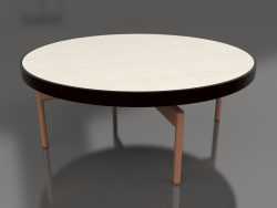 गोल कॉफी टेबल Ø90x36 (काला, डेकटन डेने)