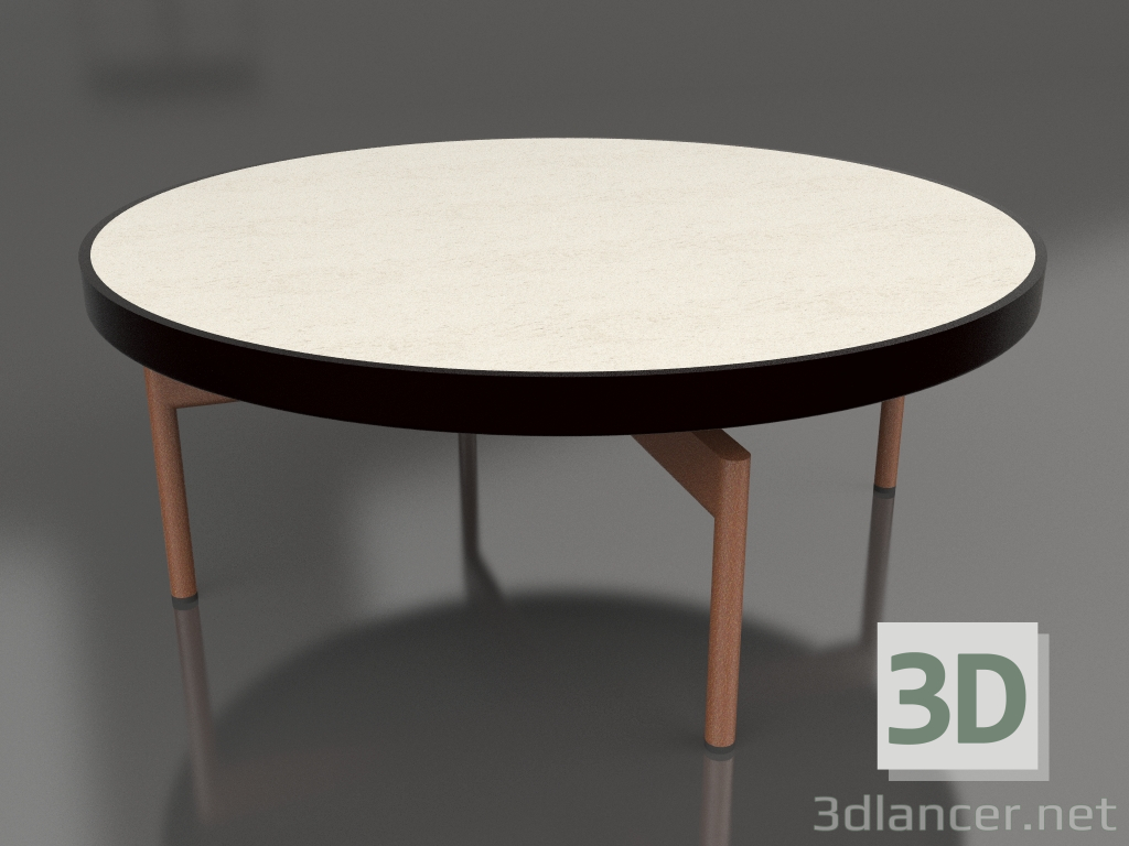 3d model Round coffee table Ø90x36 (Black, DEKTON Danae) - preview
