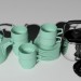 modello 3D Cucina piatti - anteprima