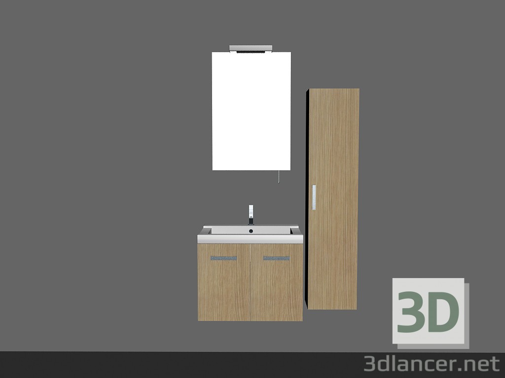 3d модель Модульная система для ванной комнаты (композиция 6) – превью
