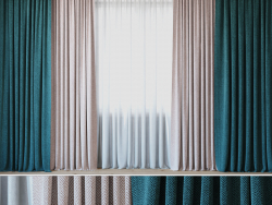 Curtains with tulle set 05