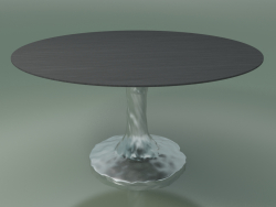 Round dining table (136, Gray Lacquered)