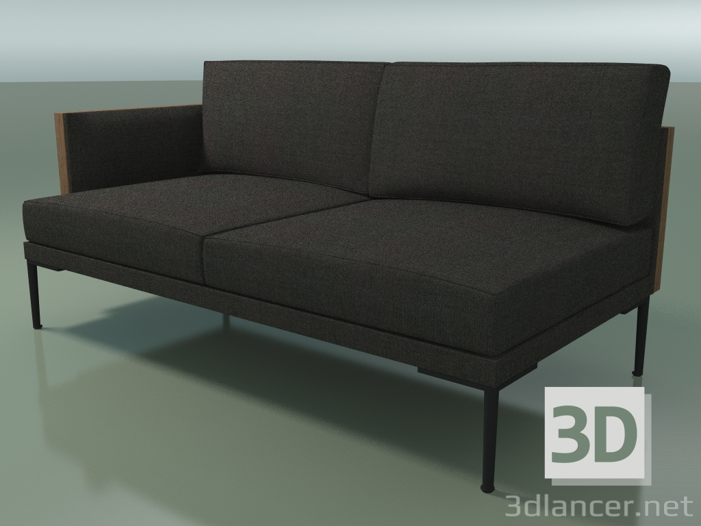 3d model End module 5230 (armrest on the right, Walnut) - preview