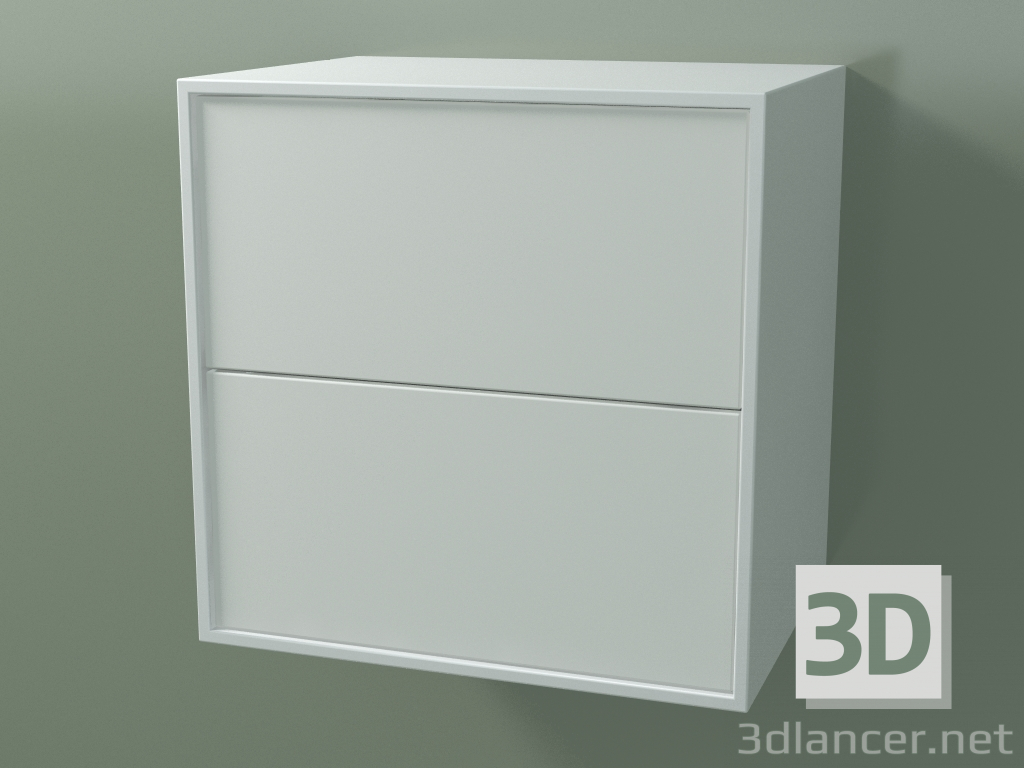 3d model Caja doble (8AUACA01, Glacier White C01, HPL P01, L 48, P 36, H 48 cm) - vista previa