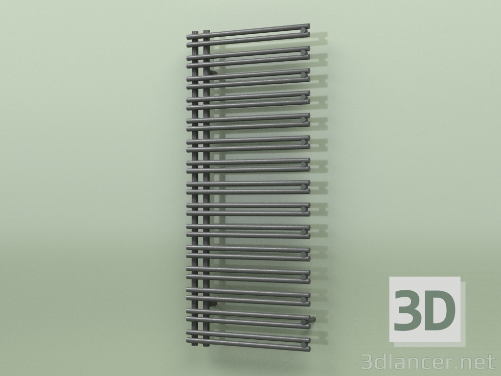 3D Modell Beheizter Handtuchhalter - Ratea (1200 x 500, RAL - 9005) - Vorschau