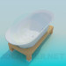 3d model Bath on a wooden stand - preview