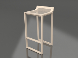 High stool with a low back (Sand)