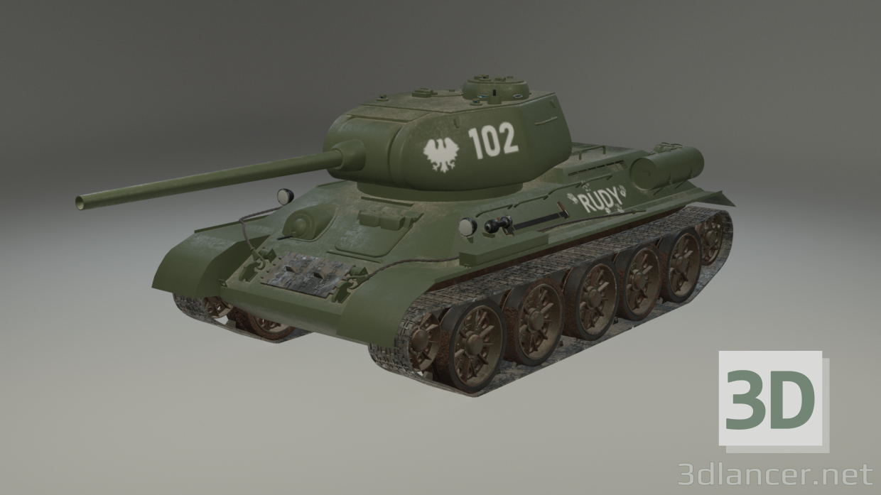 T-34-85 RUDY 3D modelo Compro - render