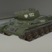 modèle 3D de T-34-85 RUDÉ acheter - rendu
