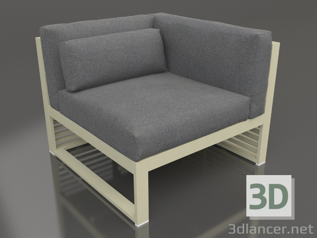 3d model Modular sofa, section 6 right (Gold) - preview