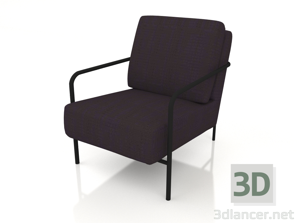 modèle 3D Chaise longue X-bang (Gris foncé) - preview