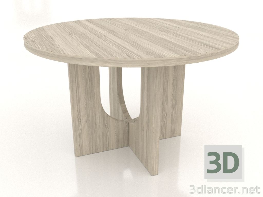 modello 3D Tavolo da pranzo ROUND Ø 1200 mm (rovere schiarito) - anteprima