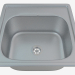 3d model Sink, 1 bowl without wing for drying - Satin Techno (ZMU 0100) - preview