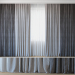 3d Curtains with tulle set 06 модель купить - ракурс