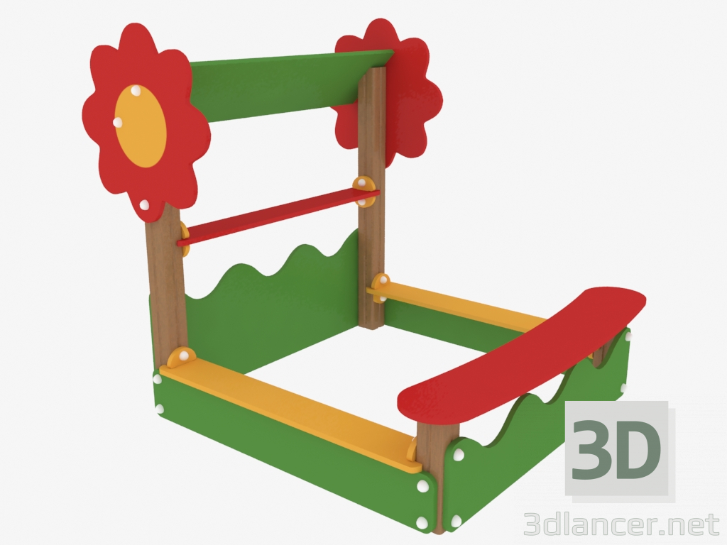 3D Modell Kinderspielsandkasten (5310) - Vorschau