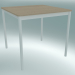 modello 3D Tavolo quadrato Base 80X80 cm (Rovere, Bianco) - anteprima