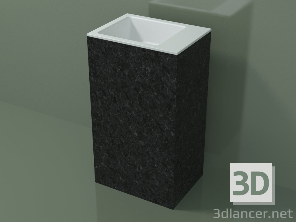 modello 3D Lavabo freestanding (03R126103, Nero Assoluto M03, L 48, P 36, H 85 cm) - anteprima
