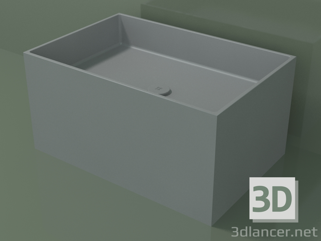 modèle 3D Vasque à poser (01UN42301, gris argenté C35, L 72, P 48, H 36 cm) - preview