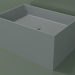 modèle 3D Vasque à poser (01UN42301, gris argenté C35, L 72, P 48, H 36 cm) - preview