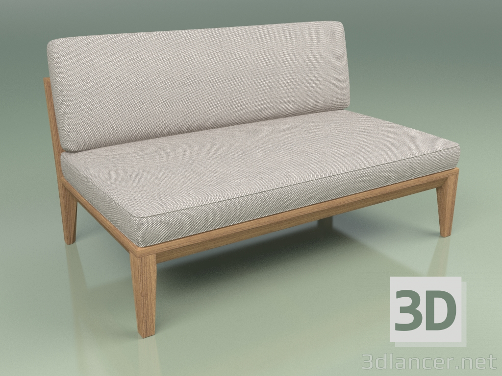 3d model Módulo sofá central 007 - vista previa