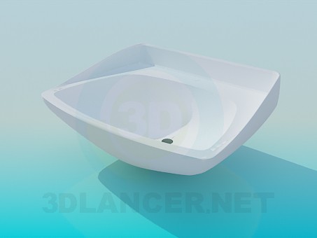 3d модель Умивальник з бортиками – превью 3d модель Умивальник з бортиками – превью