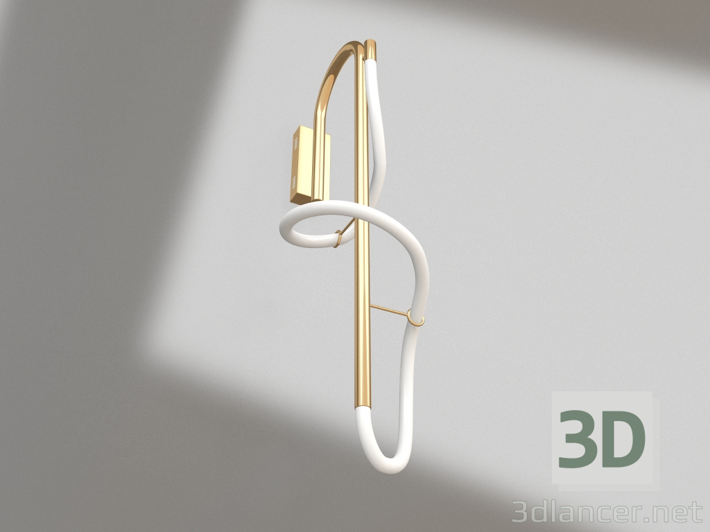 3D modeli Duvar lambası Dahlia altın (08040,33) - önizleme