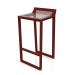 3d model High stool with a low back (Wine red) - preview