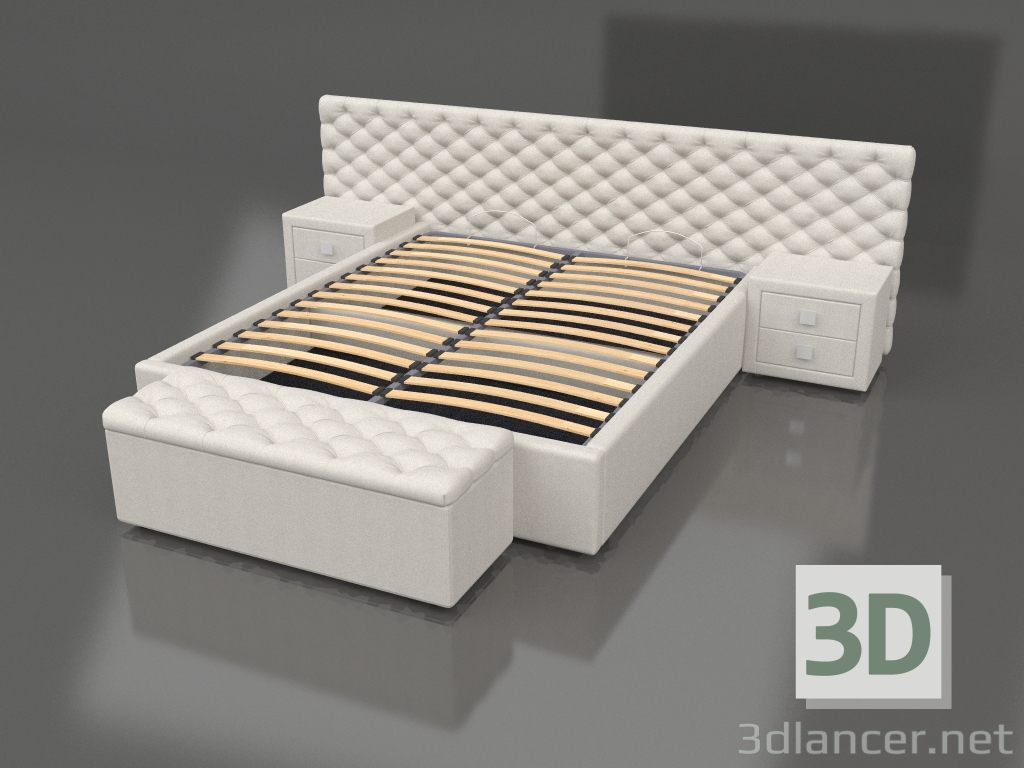 3d model The Kalinka bed is large - preview