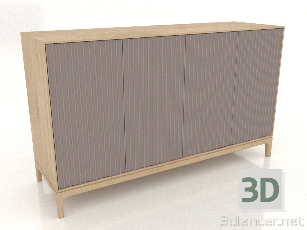 modello 3D Mobile TV FARGO con frontali fresati 1600x500x950 mm (platino, rovere schiarito, opzione 2) - anteprima modello 3D Mobile TV FARGO con frontali fresati 1600x500x950 mm (platino, rovere schiarito, opzione 2) - anteprima