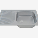 modello 3D Lavello, 1 vasca con scolatoio - Satin Techno (ZMU 0110) - anteprima
