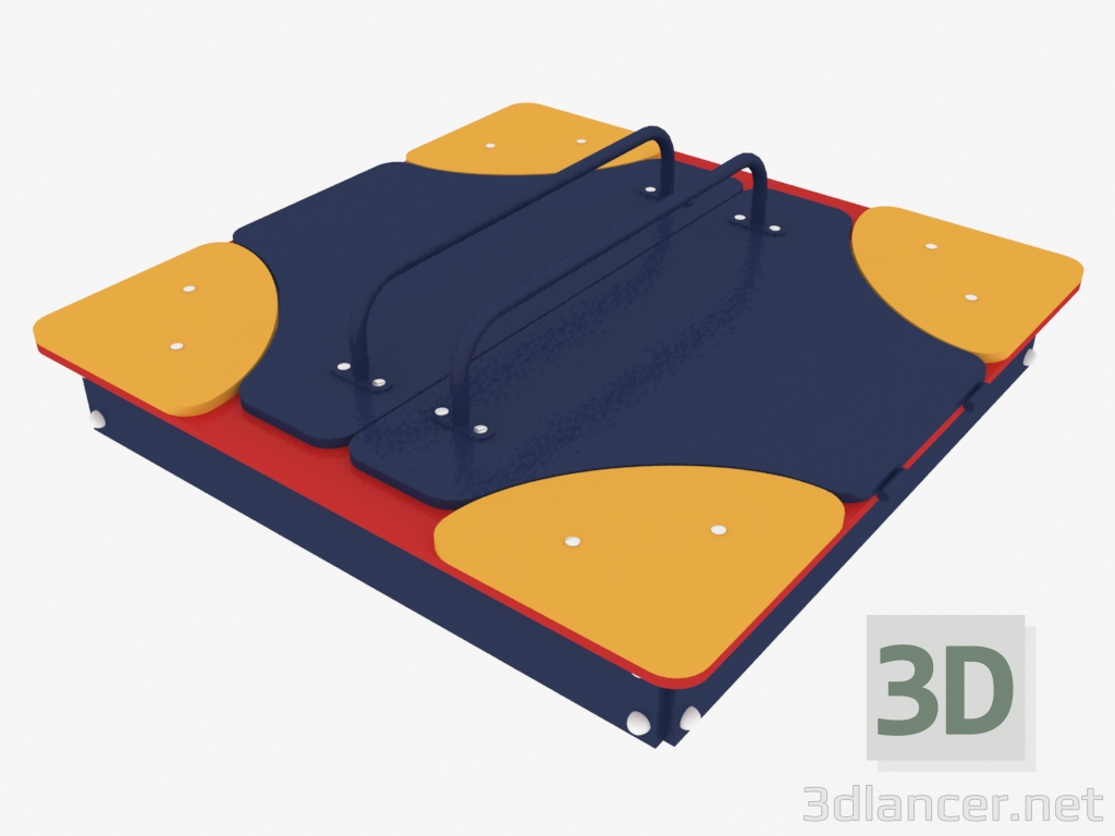 3D Modell Kinderspielsandkasten 3,2 × 1,6 × 0,4 m (mit Deckel) (5311) - Vorschau