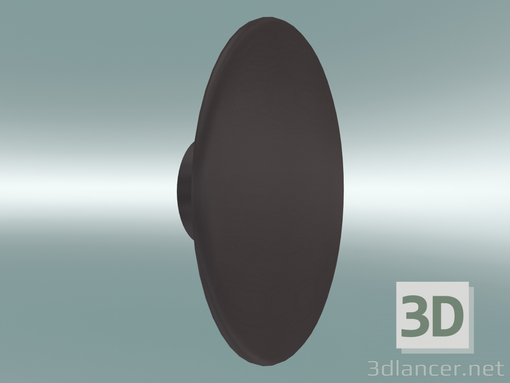modello 3D Appendiabiti Dots Wood (Ø17 cm, Borgogna) - anteprima