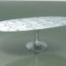 3D Modell Ovaler Esstisch (137, weißer Carrara-Marmor) - Vorschau