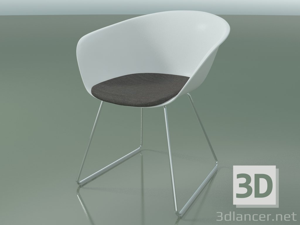 modèle 3D Chaise 4220 (sur une glissière, avec un oreiller sur le siège, PP0001) - preview