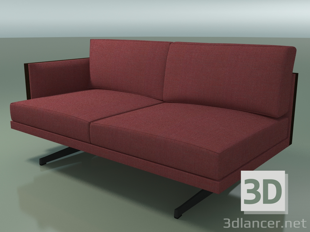 3d model End module 5230 (armrest on the right, H-legs, Wenge) - preview